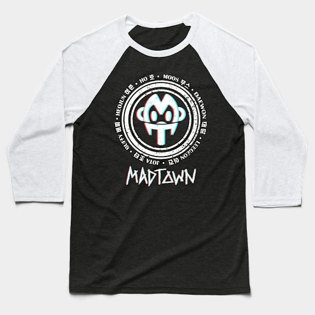 Madtown Logo (a) - 3D, Texture Baseball T-Shirt by JO_D_D